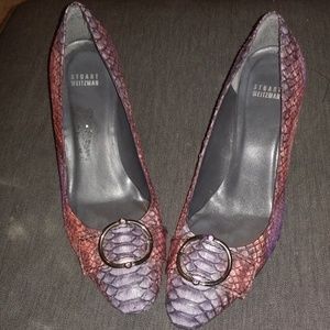 Stuart Weitzman snake skin pumps